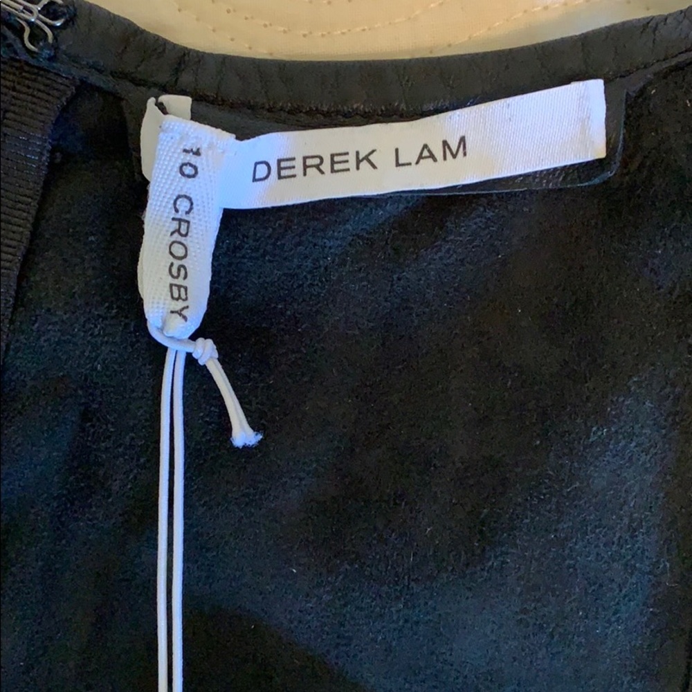 New Derek Lam Asymmetrical Lambskin Leather Top - Picture 4 of 5